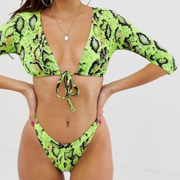 asos snakeskin bikini